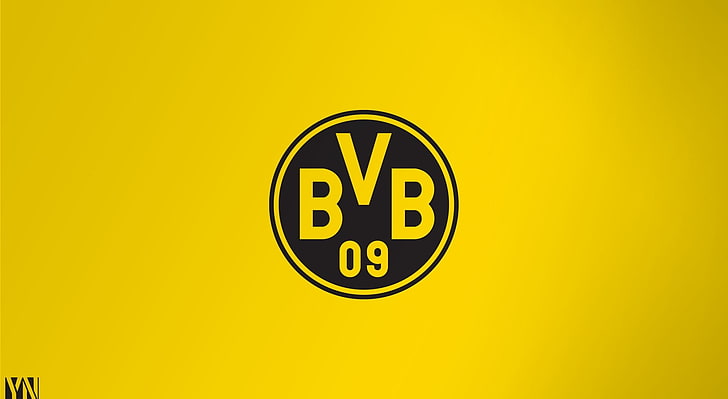 Borussia Dortmund by Yakub Nihat, round black and yellow BVB 09 logo, HD wallpaper