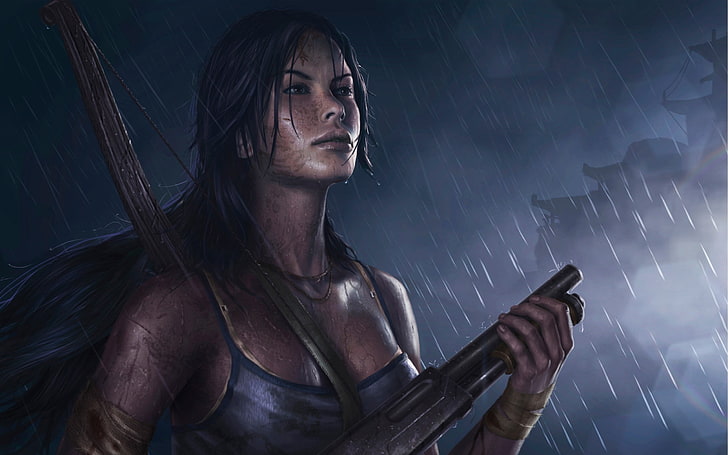 video games, video game characters, video game girls, Tomb Raider, HD wallpaper