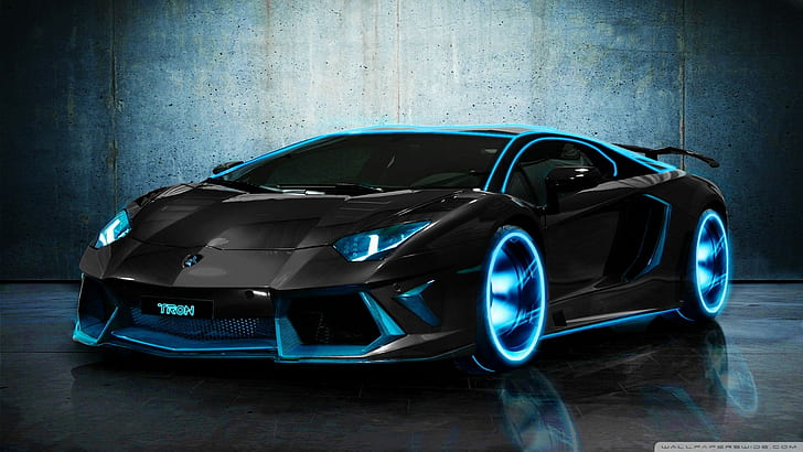 Lamborghini Aventador, Sports Car, Cool, Black Car