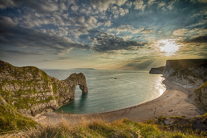 Earth, Durdle Door, Cliff, Dorset, England, Limestone, Sea, HD wallpaper