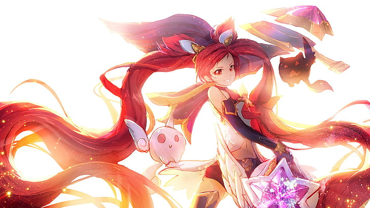 long hair, anime girls, red eyes, Jinx (League of Legends), HD wallpaper