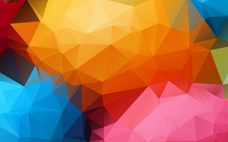 multicolored geometrical digital wallpaper, pattern, texture, HD wallpaper