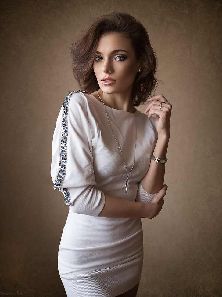 women, model, Dmitry Shulgin, portrait, looking at camera, beautiful woman, HD wallpaper