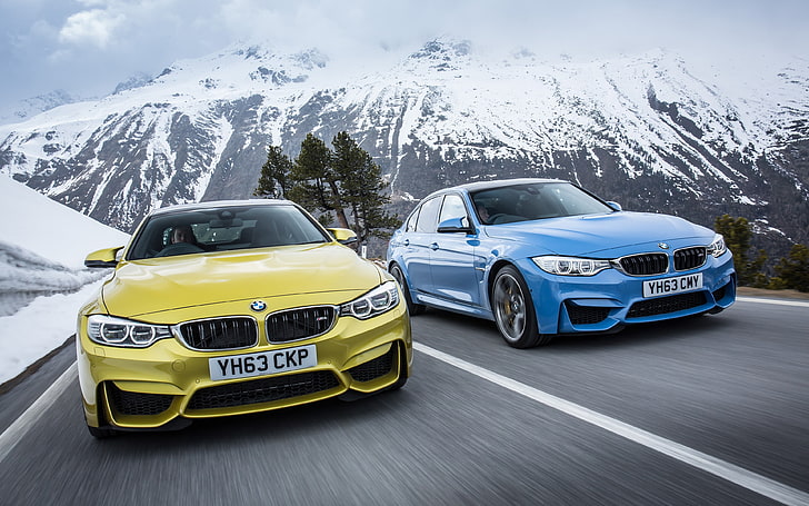 BMW M4, vehicle, car, road, motion blur, mode of transportation, HD wallpaper