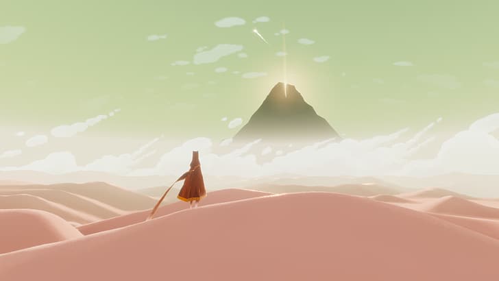 Journey (game), video games, desert, HD wallpaper
