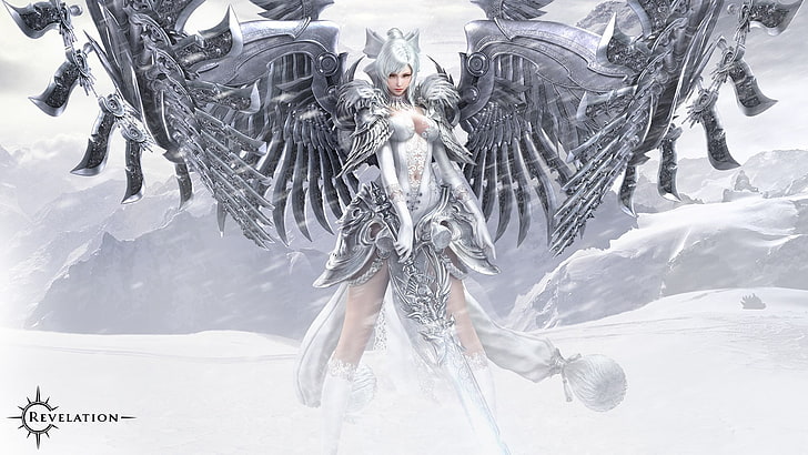 video games, mmorpg, Revelation Online, fantasy girl, wings