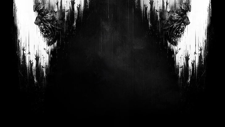 HD wallpaper: black, black and white, horror, zombie, spooky, creepy, dark  | Wallpaper Flare