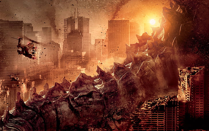 Godzilla Movie 2014, architecture, built structure, city, building exterior, HD wallpaper