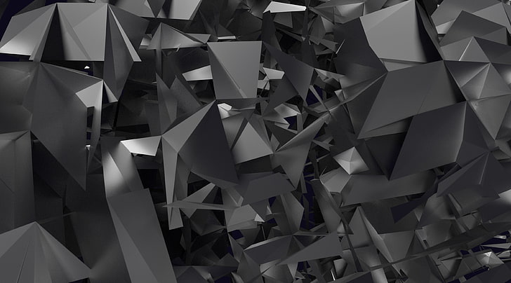 Geometric Shapes Art, black digital wallpaper, Artistic, Abstract