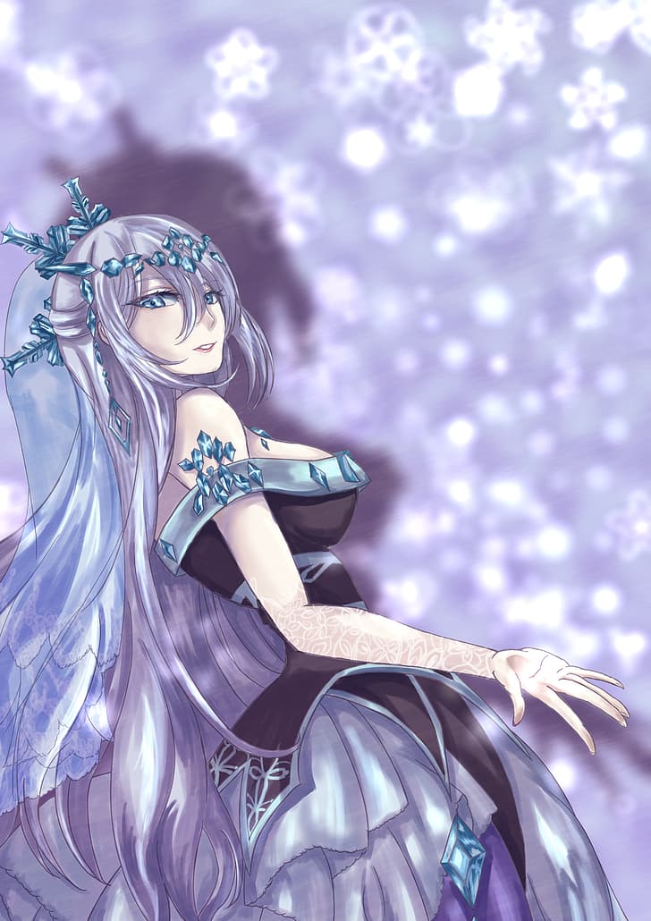 Anime queen with silver crown and black dress on Craiyon-demhanvico.com.vn