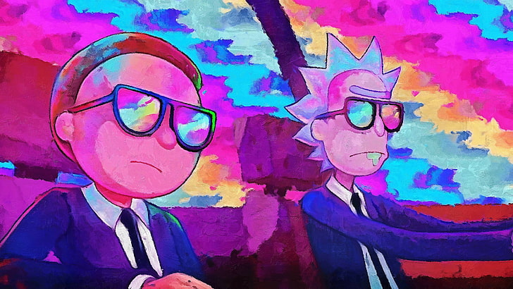 Hd Wallpaper: Rick And Morty Illustration, Cartoon, Psychedelic, Tv Series  | Wallpaper Flare