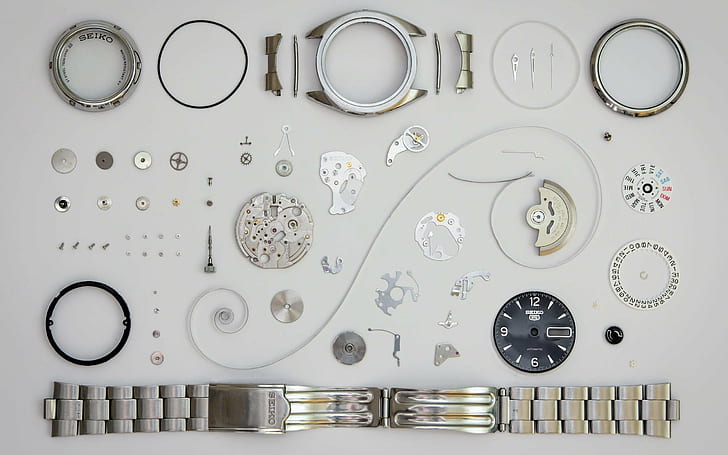 watch luxury watches seiko dials clockwork clockworks gears screw spring bracelets metal elements numbers, HD wallpaper