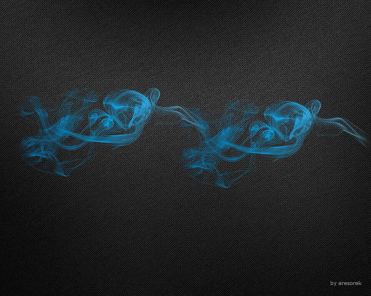 white smoke, colored smoke, dark background, blue smoke, studio shot, HD wallpaper