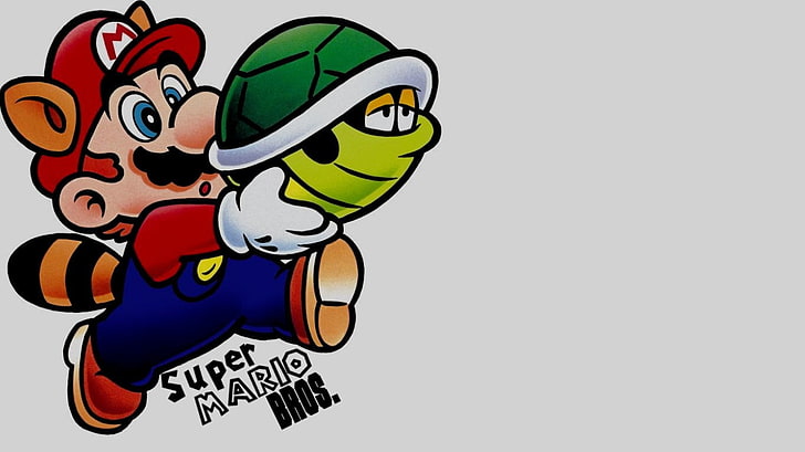 Super Mario Bros. illustration, video games, simple background, HD wallpaper