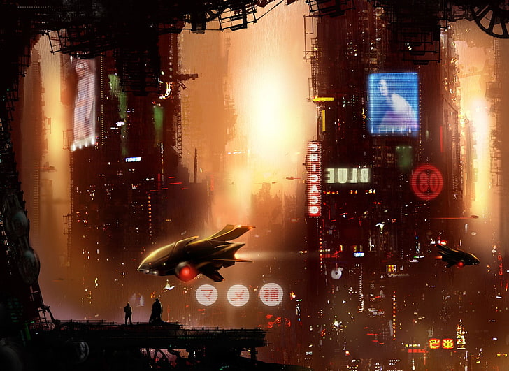 video game screenshot, cyberpunk, neon, futuristic, building exterior, HD wallpaper