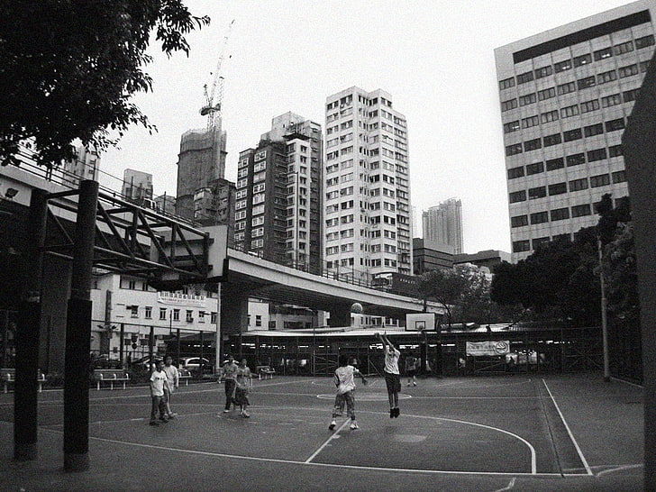 blocks kids fields buildings basketball 1280x960  Sports Basketball HD Art