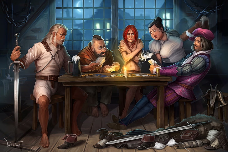 the game, The Witcher, Tris, Buttercup, Quint, The Wither, HD wallpaper