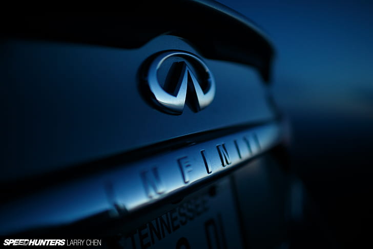 Infiniti Logo Macro Night HD, cars, HD wallpaper