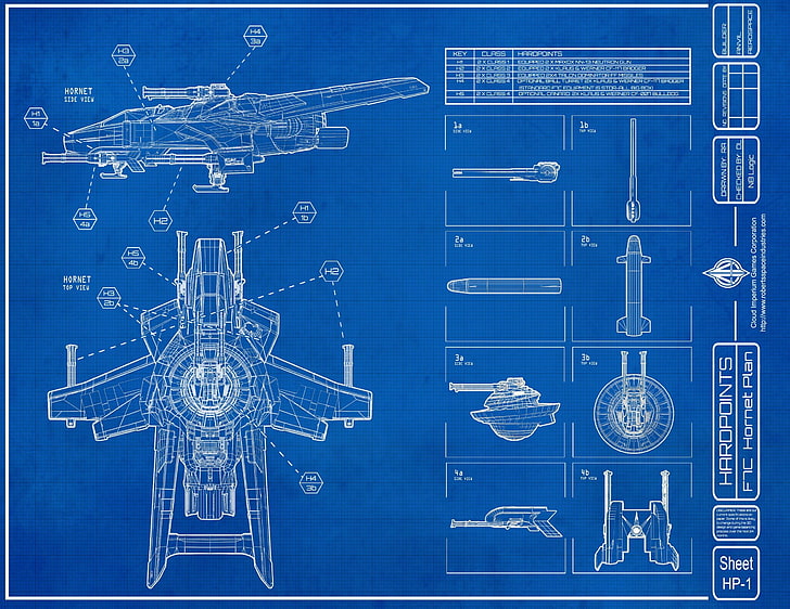 blue print illustratino, F7C Hornet, Star Citizen, schematic