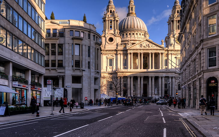 St Pauls Cathedral London, st. paul's cathedral, ludgate hill, HD wallpaper