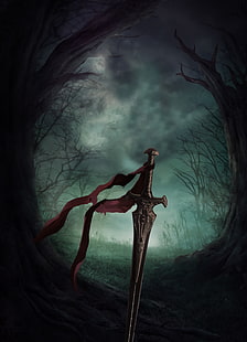 HD wallpaper: brown sword illustration, forest, dark, art, cross, horror,  christianity | Wallpaper Flare