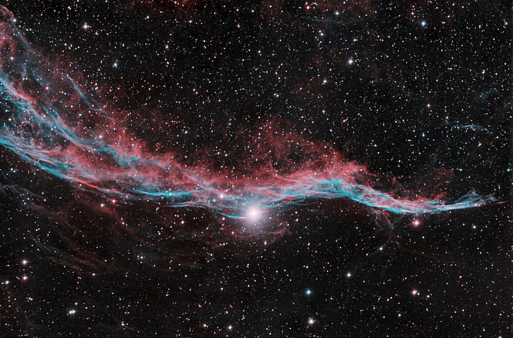 space, stars, Veil nebula, HD wallpaper