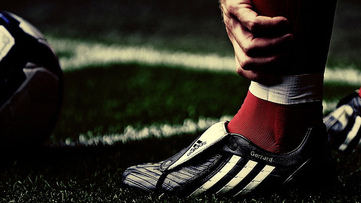 adidas, Liverpool FC, soccer, Steven Gerrard, HD wallpaper