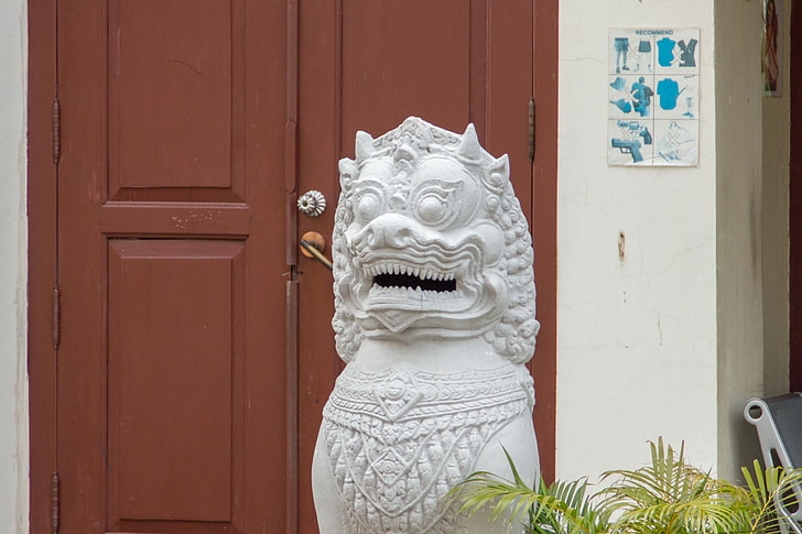 door, sculpture, Cambodia, outdoors, entrance, representation