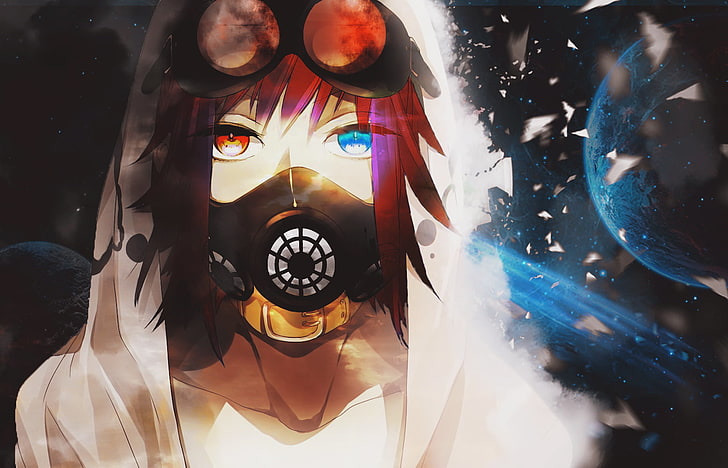 anime character with mask illustration, Vocaloid, Megpoid Gumi