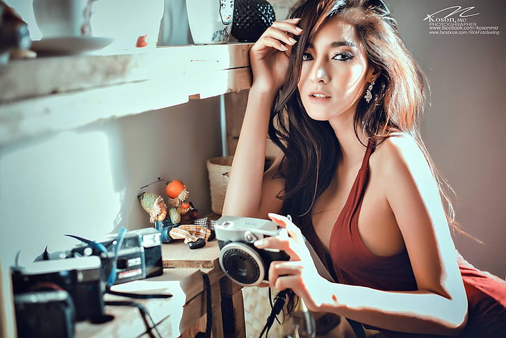Koko Rosjares, Asian, Thailand, model, Koson Mio, women, young adult, HD wallpaper