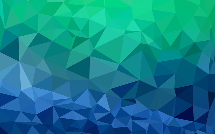 green and blue wallpaper, jjying, low poly, backgrounds, pattern, HD wallpaper