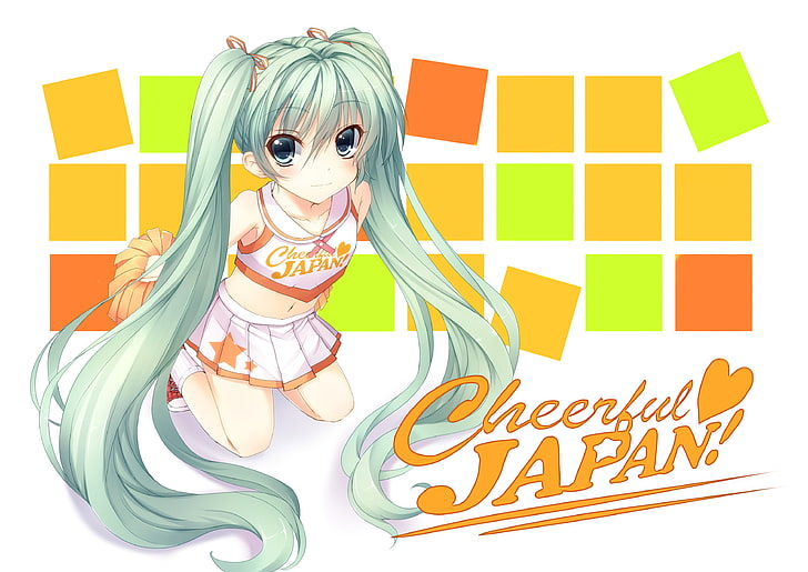 4K, Vocaloid, Cheerful Japan, Hatsune Miku, HD wallpaper