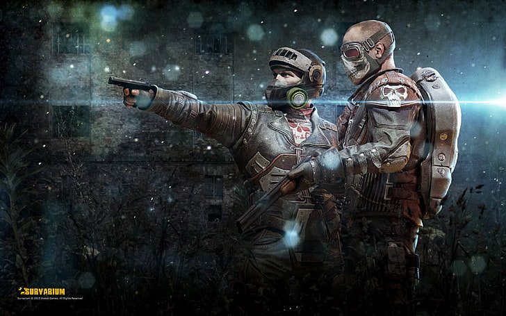 game characters illustration, Survarium, apocalyptic, weapon