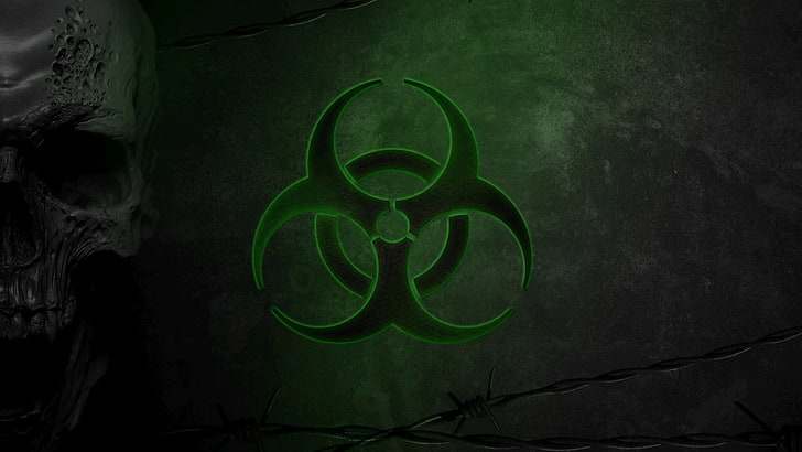 HD wallpaper: Skull, Green, Virus, Sake, Biohazard, Danger | Wallpaper Flare