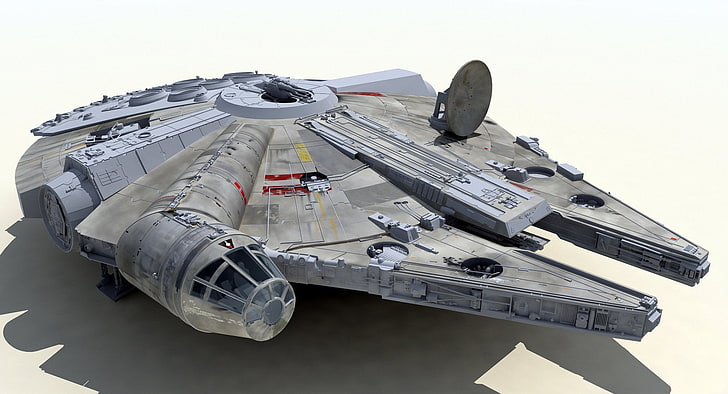 Star Wars Millennium Falcon, no people, airplane, air vehicle, HD wallpaper