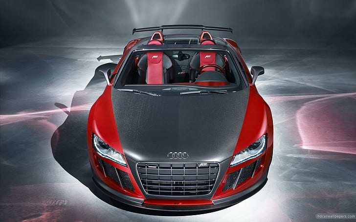 2011 ABT Audi R8 GTS, gray and red audi sports car, cars, HD wallpaper