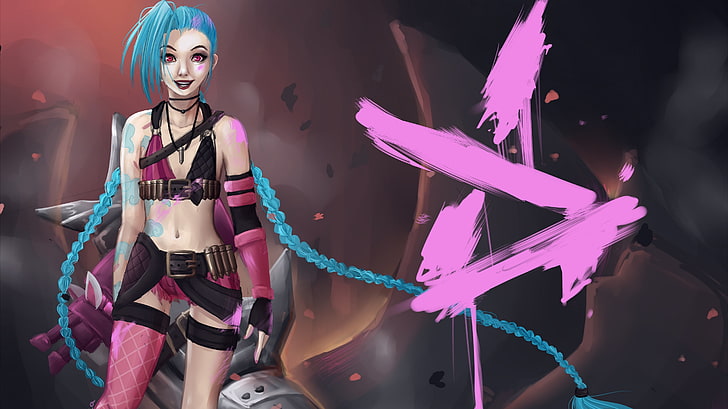 HD wallpaper: animated woman illustration, Jinx (League of Legends), video  games | Wallpaper Flare