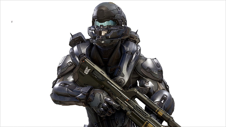 man with rifle graphic wallpaper, Spartan Locke, Halo 5, Halo 5: Guardians, HD wallpaper