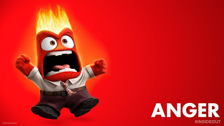 Inside Out Anger wallpaper, celebration, toy, red, representation, HD wallpaper