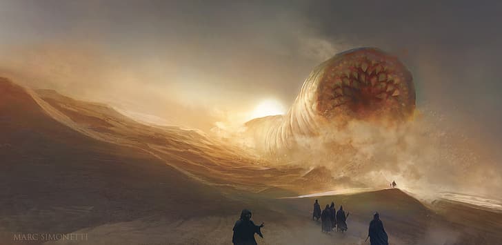 science fiction, Dune (series), Marc Simonetti, digital art, HD wallpaper