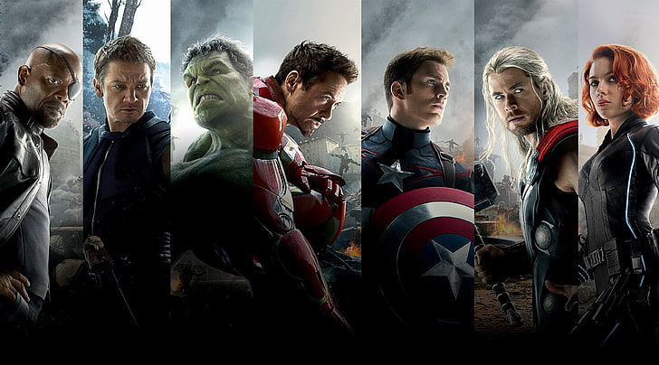 The Avengers Age of Ultron Team, Marvel The Avengers collage wallpaper, HD wallpaper
