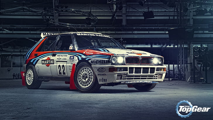 Lancia, Integrale, Sports car, Martini racing, Top gear, Delta, HD wallpaper