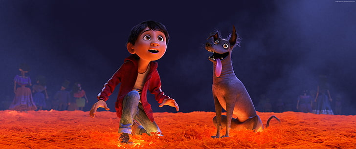 best animation movies, dog, Coco, HD wallpaper