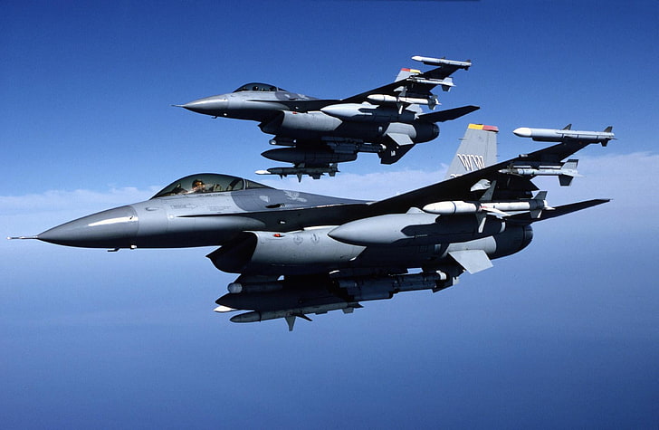 US F16 Aircrafts, gray aircrafts, Aircrafts / Planes, military, HD wallpaper