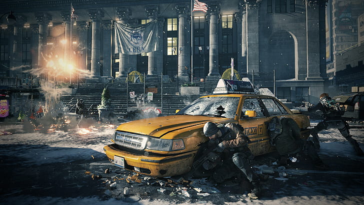Tom Clancy's The Division, Xbox, machine gun, video games, artwork