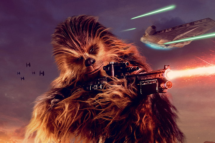 4K, Solo: A Star Wars Story, Chewie, Chewbacca, mammal, one animal, HD wallpaper