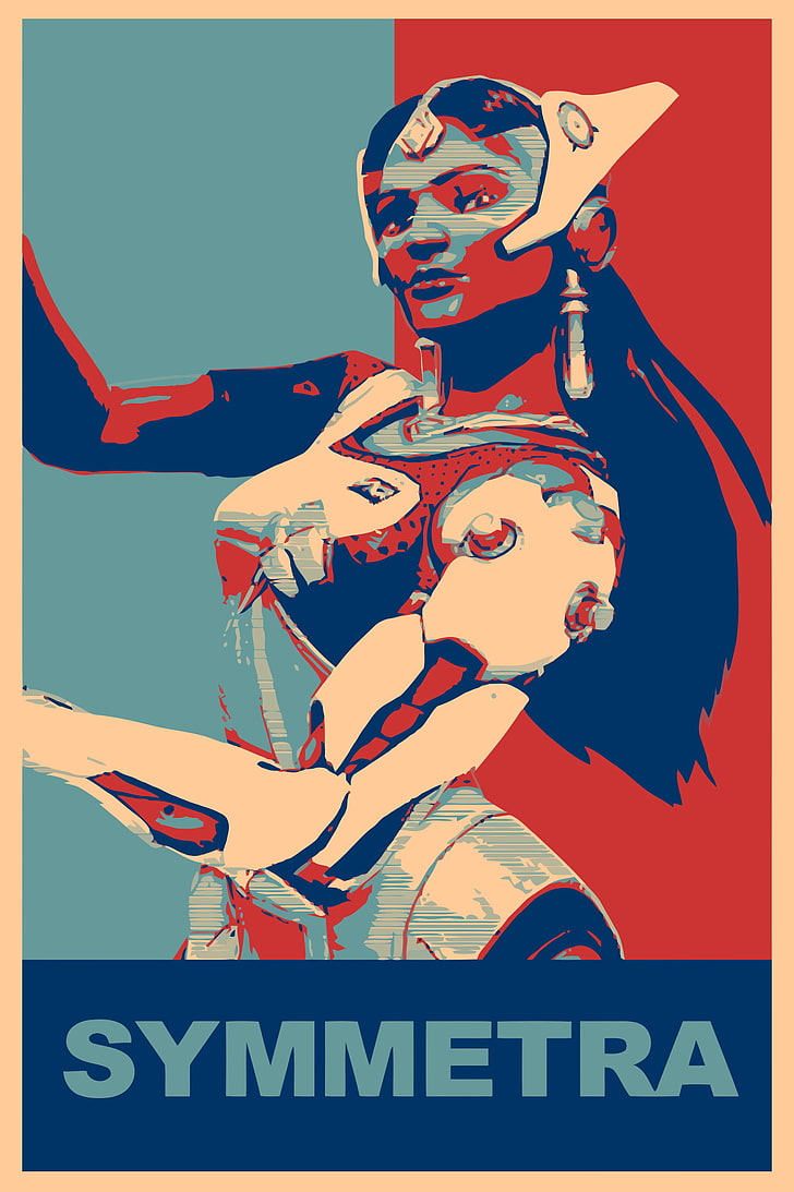 propaganda, Symmetra (Overwatch), Gamer, representation, text, HD wallpaper