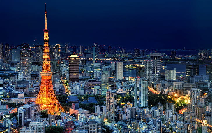 cityscape, Japan, Tokyo, Tokyo Tower, HD wallpaper