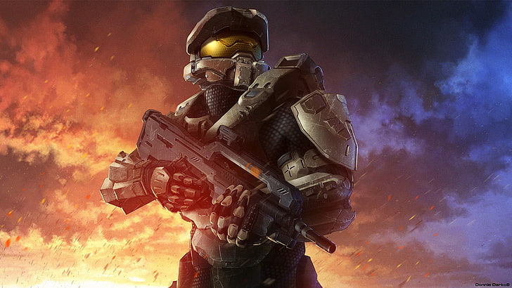 Halo digital wallpaper, Halo 4, Xbox, video games, artwork, military