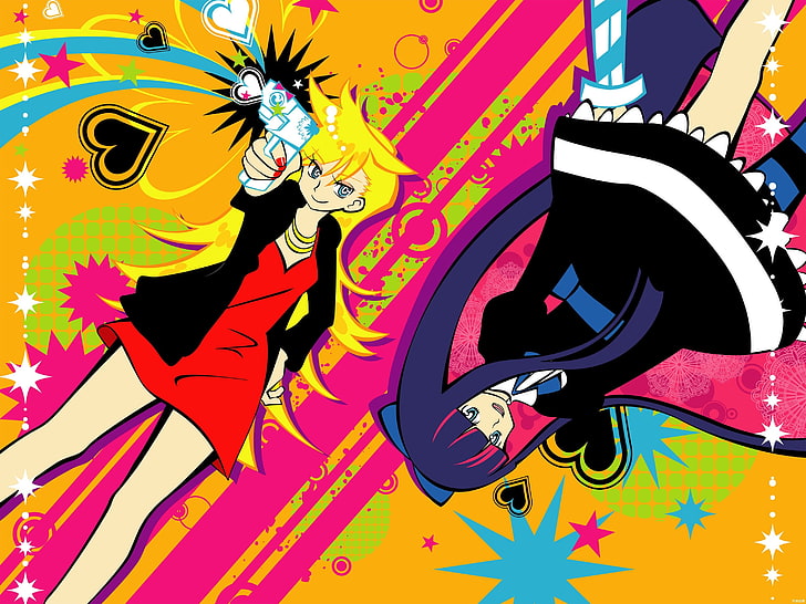 anime, Panty and Stocking with Garterbelt, Anarchy Panty, Anarchy Stocking, HD wallpaper